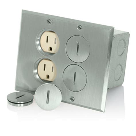 floor box electrical plates|floor mounted electrical outlet covers.